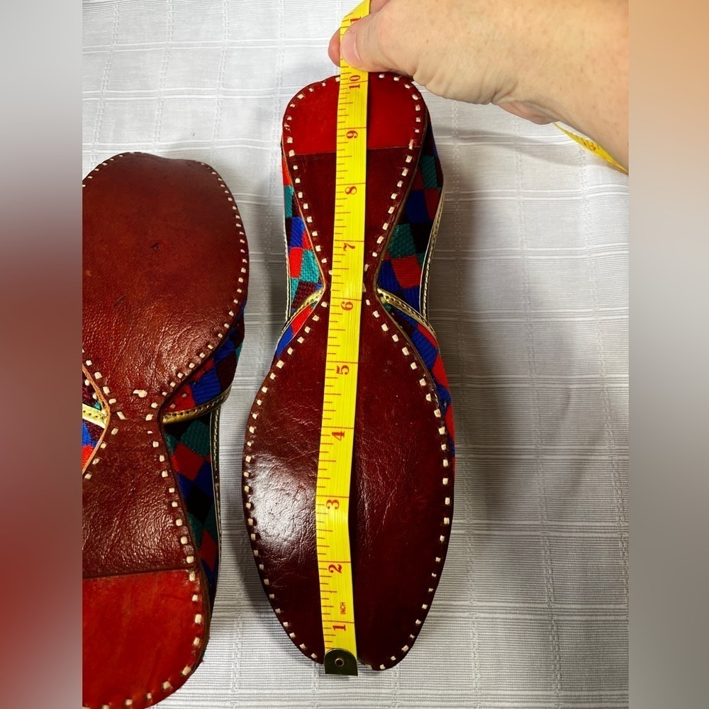 Traditional Handcrafted Colorful Women's Jutti Shoes Leather - Picture 14 of 14
